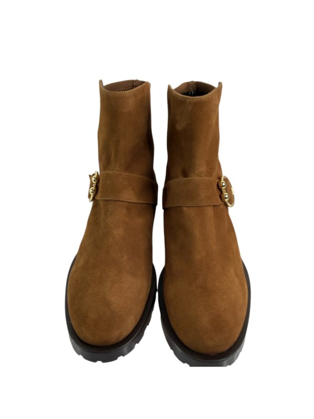 Stuart Weitzman Boots Women Sz 9 Coffee Luxering Suede & Microstretch New $595 - Picture 8 of 13